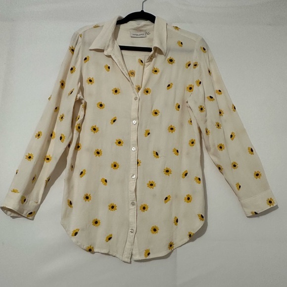 Fabienne Chapot  Lily Embroidered Off White/sunflower blouse - Picture 3 of 16